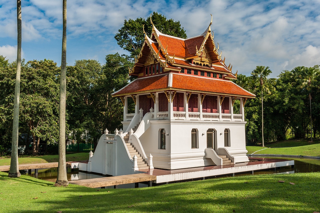 buddhist temple complex thailand, buddha, buddhism